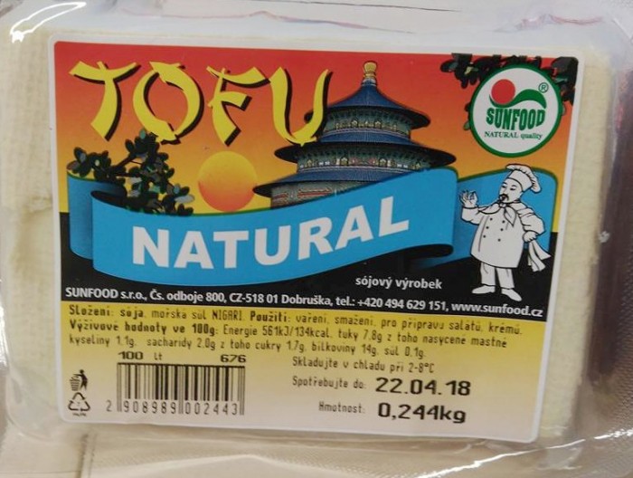 Tofu natural, balení cca 200 g