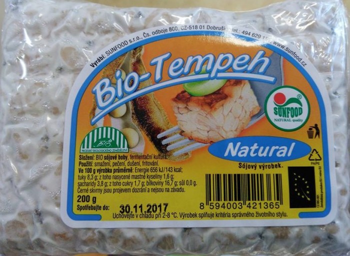 Bio tempeh natural 200 g SUNFOOD